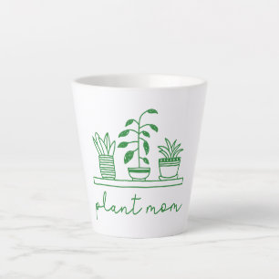 Taza De Café Latte Planta minimalista Mamá Corta Planta Lover