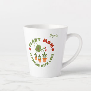 Taza De Café Latte Plantar a mamá con amor personalizado