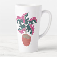 Plantas Tropicales Rosa Monstera Variadas Arte