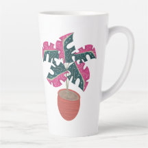 Plantas Tropicales Rosa Monstera Variadas Arte