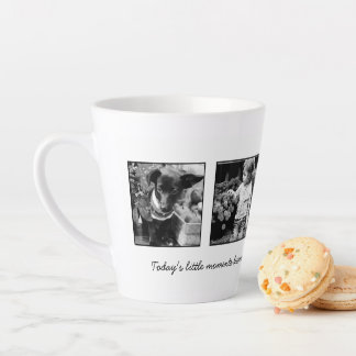 Taza De Café Latte Plantilla de 4 fotos personalizada