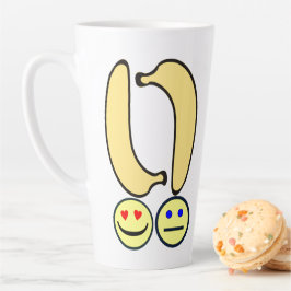 Taza De Café Latte Plátano Feliz vs Plátano Triste