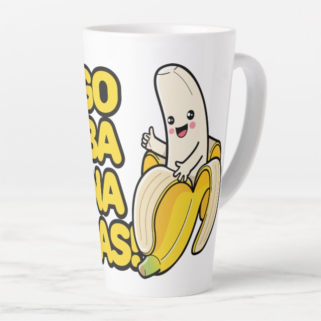 Taza De Café Latte Plátanos (Ángulo derecho)