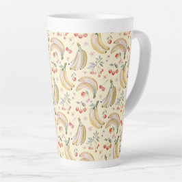 Taza De Café Latte Plátanos por Cerezas