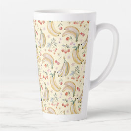Taza De Café Latte Plátanos por Cerezas