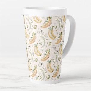 Taza De Café Latte Plátanos por Cerezas