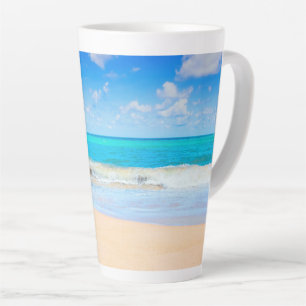 Taza De Café Latte Playa agradable