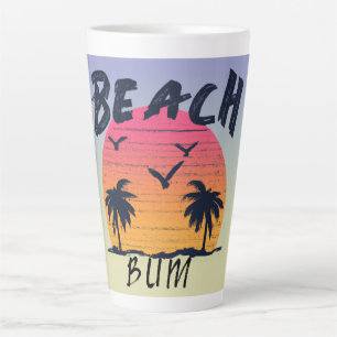 Taza De Café Latte Playa/costero/tropical/hawaiano