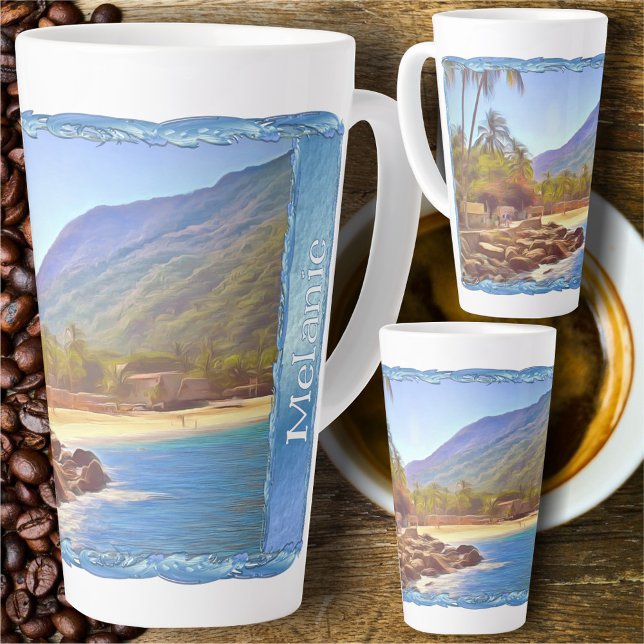 Taza De Café Latte Playa Yelapa 761 (Subido por el creador)