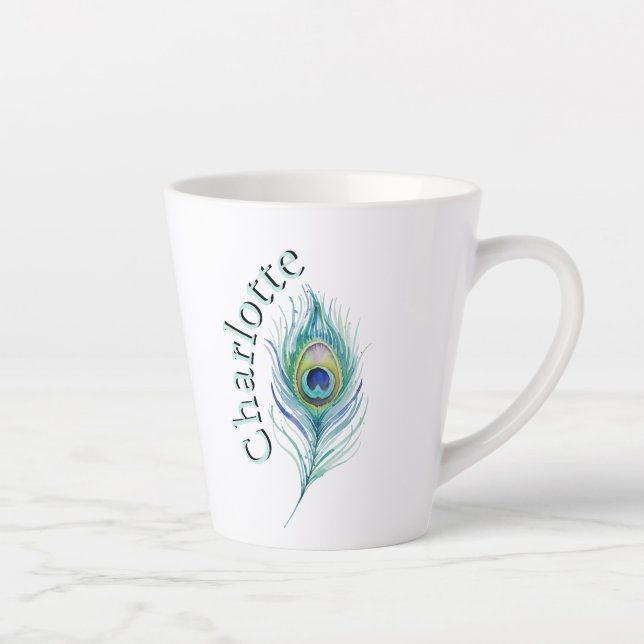 Taza De Café Latte Pluma (Derecha)