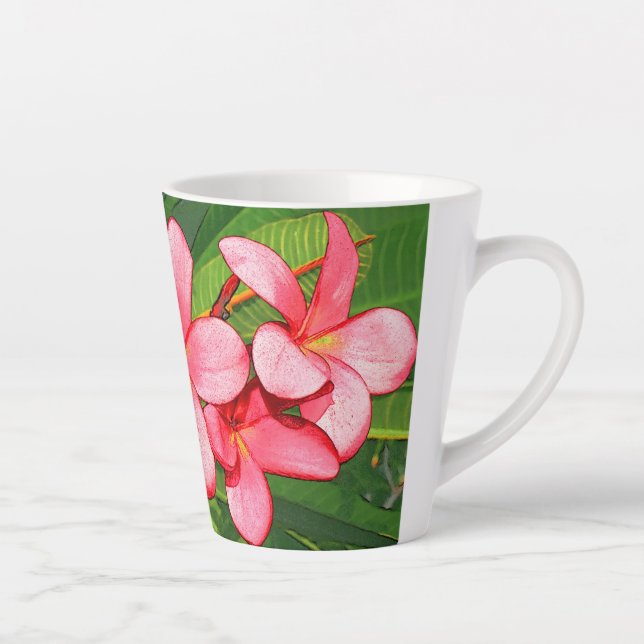 Taza De Café Latte plumeria (Derecha)