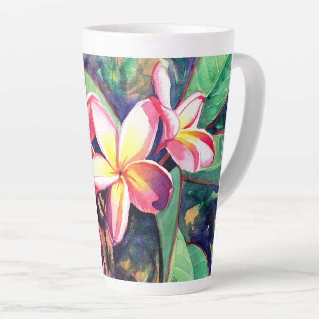 Taza De Café Latte Plumeria dulce (Ángulo derecho)