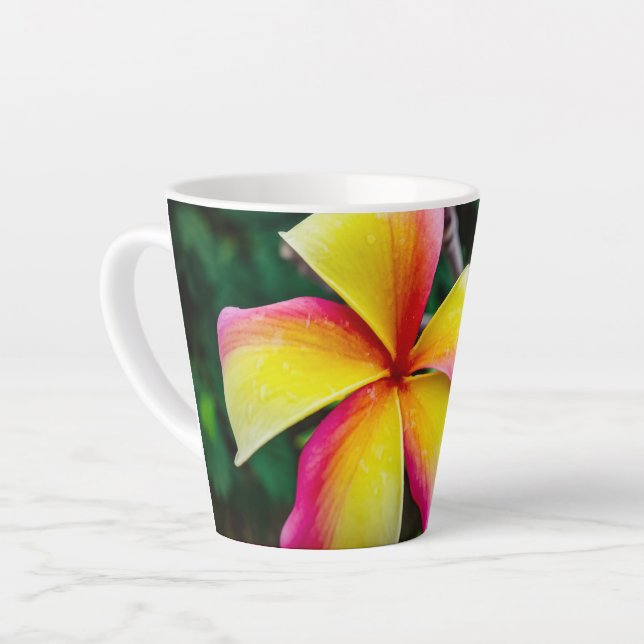 Taza De Café Latte Plumeria rubra (Ángulo izquierdo)