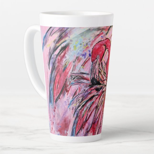 Taza De Café Latte Plumes au rose (Ángulo izquierdo)