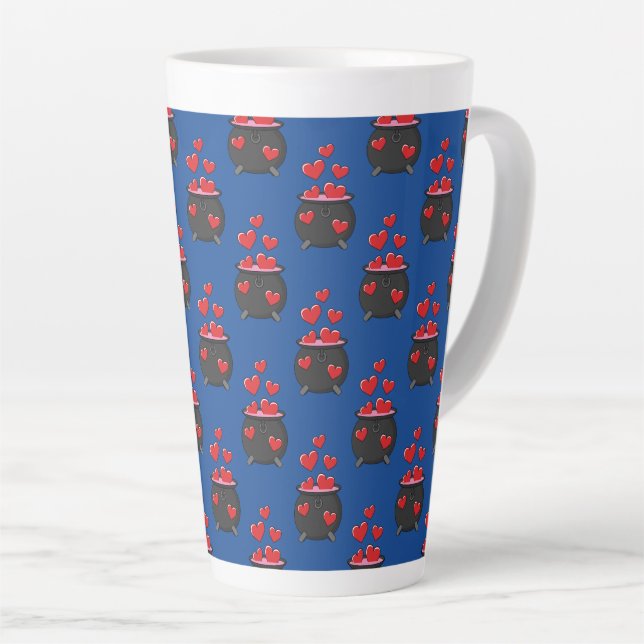 Taza De Café Latte Poción de amor de corazón (Ángulo derecho)
