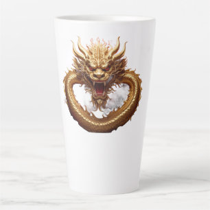 Taza De Café Latte Poder del Dragón Chino