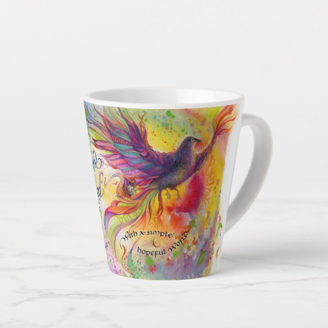 Taza De Café Latte Poderoso Dios/Viento 12 oz. Latte Mug (Ángulo derecho)