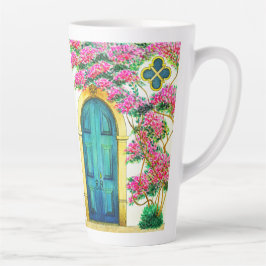 Taza De Café Latte Poema del Día de la Madre de la bella eterna antig