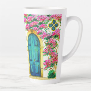 Taza De Café Latte Poema del Día de la Madre de la bella eterna antig