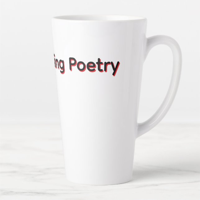 Taza De Café Latte Poesía de Buen Día (Derecha)