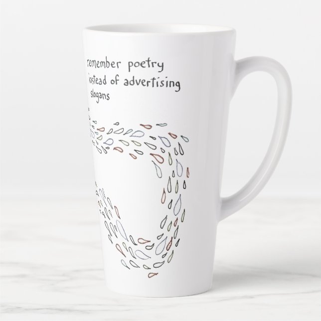 Taza De Café Latte Poesía de peces gatos (Derecha)