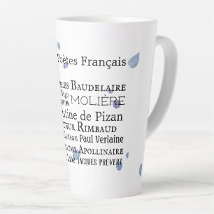 Taza De Café Latte Poetas francesas Latte Mug
