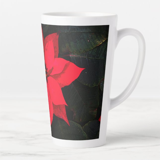 Taza De Café Latte Poinsettia 6078 (Derecha)