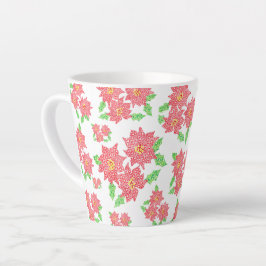 Taza De Café Latte Poinsettia Latte Mug