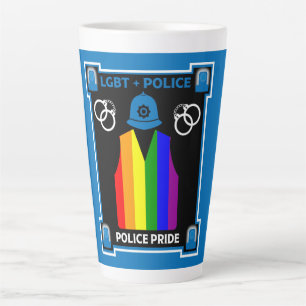 Taza De Café Latte Policía del Orgullo Gay LGBT+
