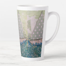 Taza De Café Latte Polka-dot Sail Latte Mug
