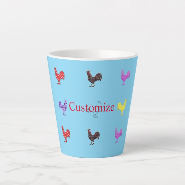Taza De Café Latte Pollo Hens Thunder_Cove (Anverso)