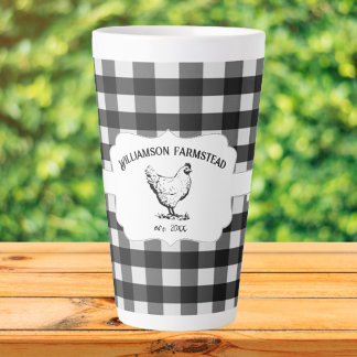 Taza De Café Latte Pollo Latte de pollo de la granja de búfalo negro