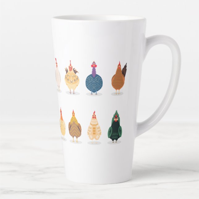 Taza De Café Latte  Pollo mate (Derecha)