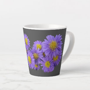 Taza De Café Latte Polvo de Michaelmas. Gray Latte Mug