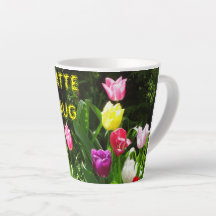 Polvo De Tulipanes Coloridos. LATTE MUG Latte Mug