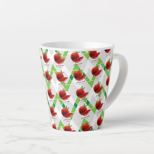 Taza De Café Latte Pomegranate Latte Mug (Ángulo derecho)