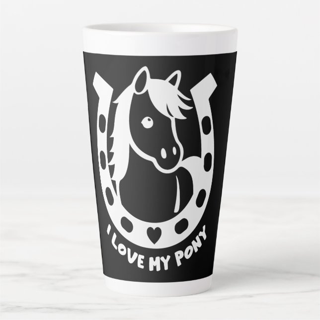Taza De Café Latte Pony Club Rider (Anverso)
