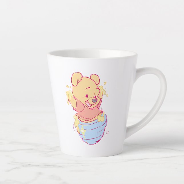 Taza De Café Latte Pooh Latte Mug (Derecha)
