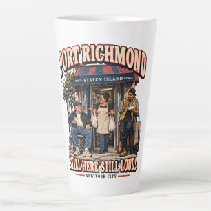 Taza De Café Latte Port Richmond Staten Island Nueva York