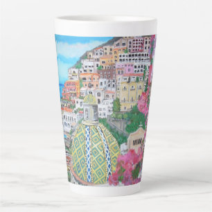 Taza De Café Latte Positano, latte mug