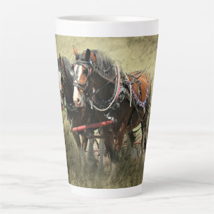 Taza De Café Latte Postal de Clydesdale Weathered Vintage