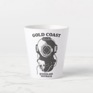 Taza De Café Latte Poster de submarinismo Gold Coast Queensland Austr