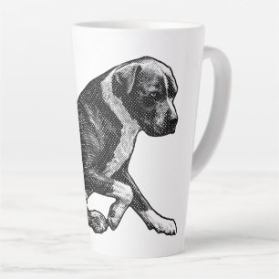 Taza De Café Latte Postura baja en noche estrellada