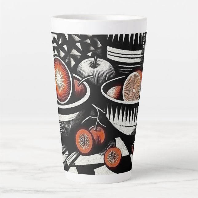 Taza De Café Latte Potencial geométrica (Anverso)