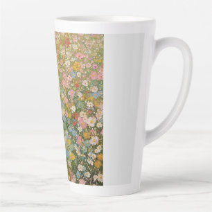 Taza De Café Latte Prado Colorido de Flores Silvestres 2