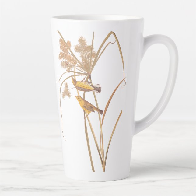 Taza De Café Latte Prairie Warbler Audubon Ave Amarilla (Derecha)