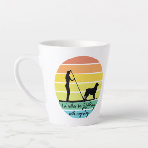 Taza De Café Latte Prefiero estar con mi Chica de suplir perro