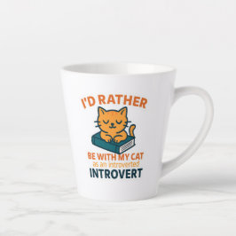 Taza De Café Latte Prefiero estar con mi gato