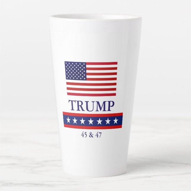 TAZA DE CAFÉ LATTE PRESIDENTE DONALD TRUMP JUMBO LATTE MUG (Anverso)
