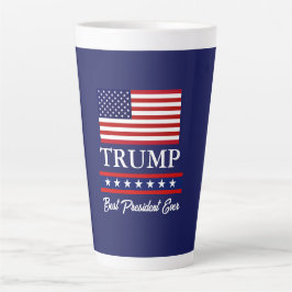 TAZA DE CAFÉ LATTE PRESIDENTE DONALD TRUMP MEJOR PRESIDENTE DE LA HIS